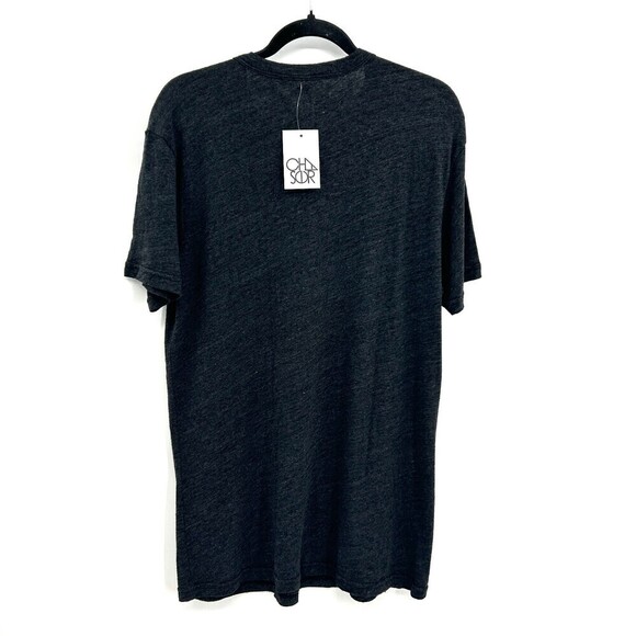 NWT CHASER Men's Dark Gray White Less Talk More Tacos Super Soft T-Shirt Large - Picture 2 of 4